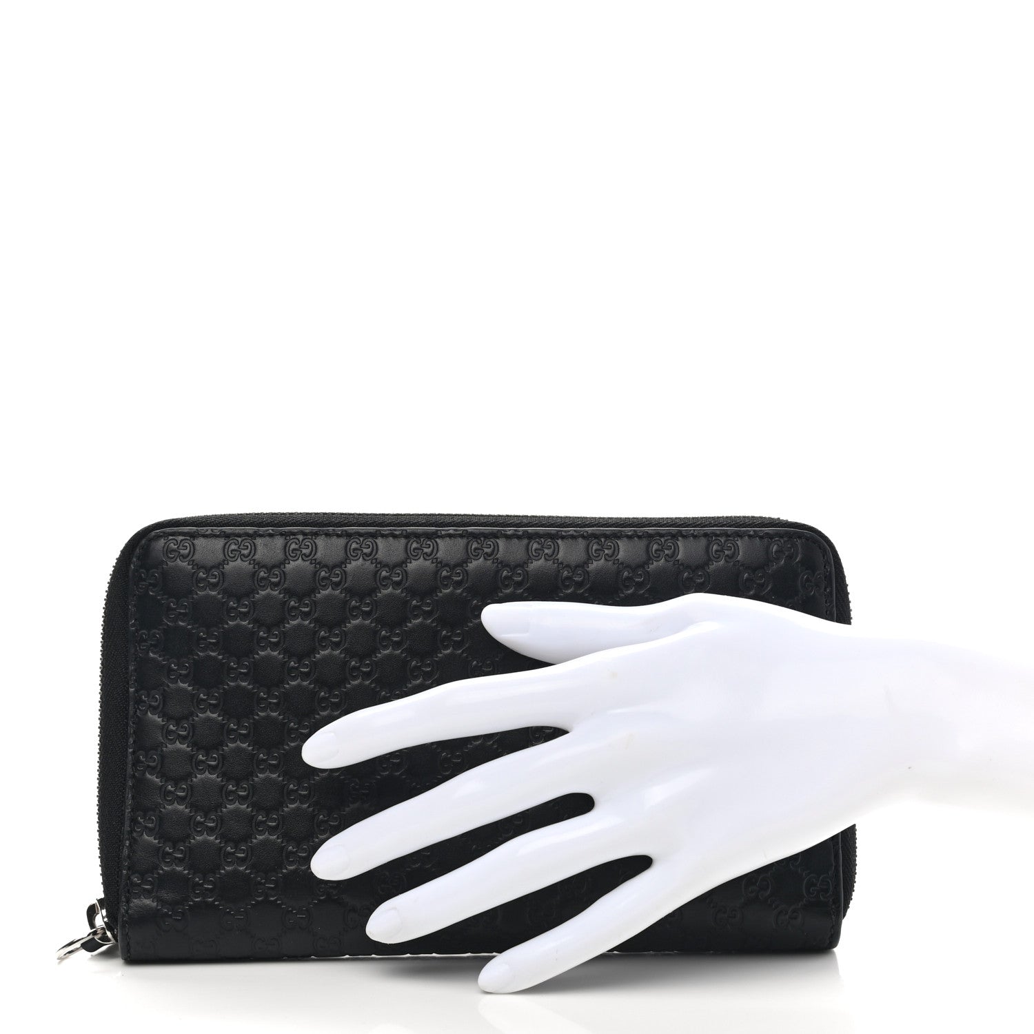 Gucci Microguccissima Large Zip Around Organizer Wallet Black 2 of 8