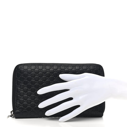 Gucci Microguccissima Large Zip Around Organizer Wallet Black 2 of 8