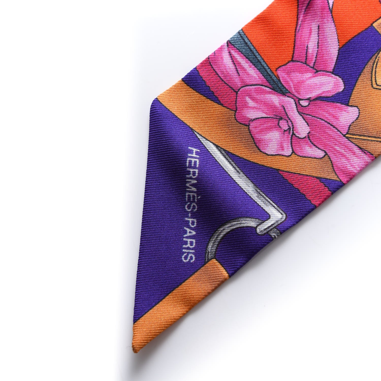 Hermes Silk Grand Manege Fleuri Twilly 3 of 3