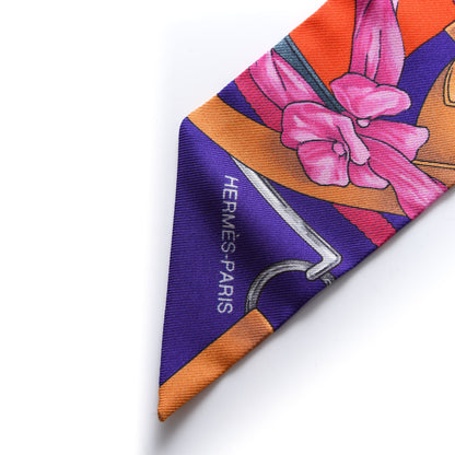 Hermes Silk Grand Manege Fleuri Twilly 3 of 3