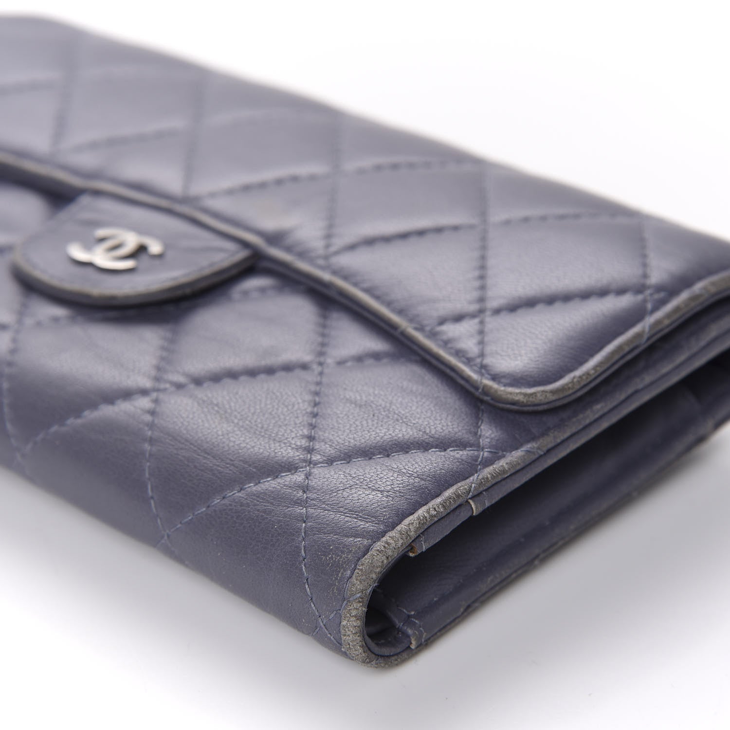 Chanel Lambskin Quilted Large Flap Wallet Purple 7 of 15