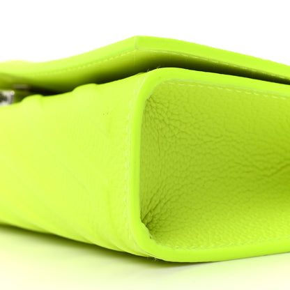 Balenciaga Grained Calfskin Embossed Car Flap Bag Fluo Yellow 17 of 17