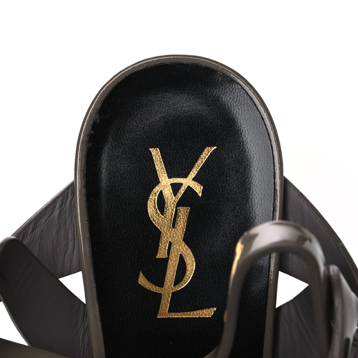 Saint Laurent Patent Tribute 105 Platform Sandals 40.5 Fog 6 of 15