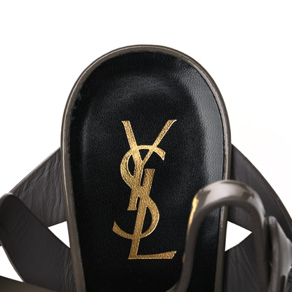 Saint Laurent Patent Tribute 105 Platform Sandals 40.5 Fog 6 of 15