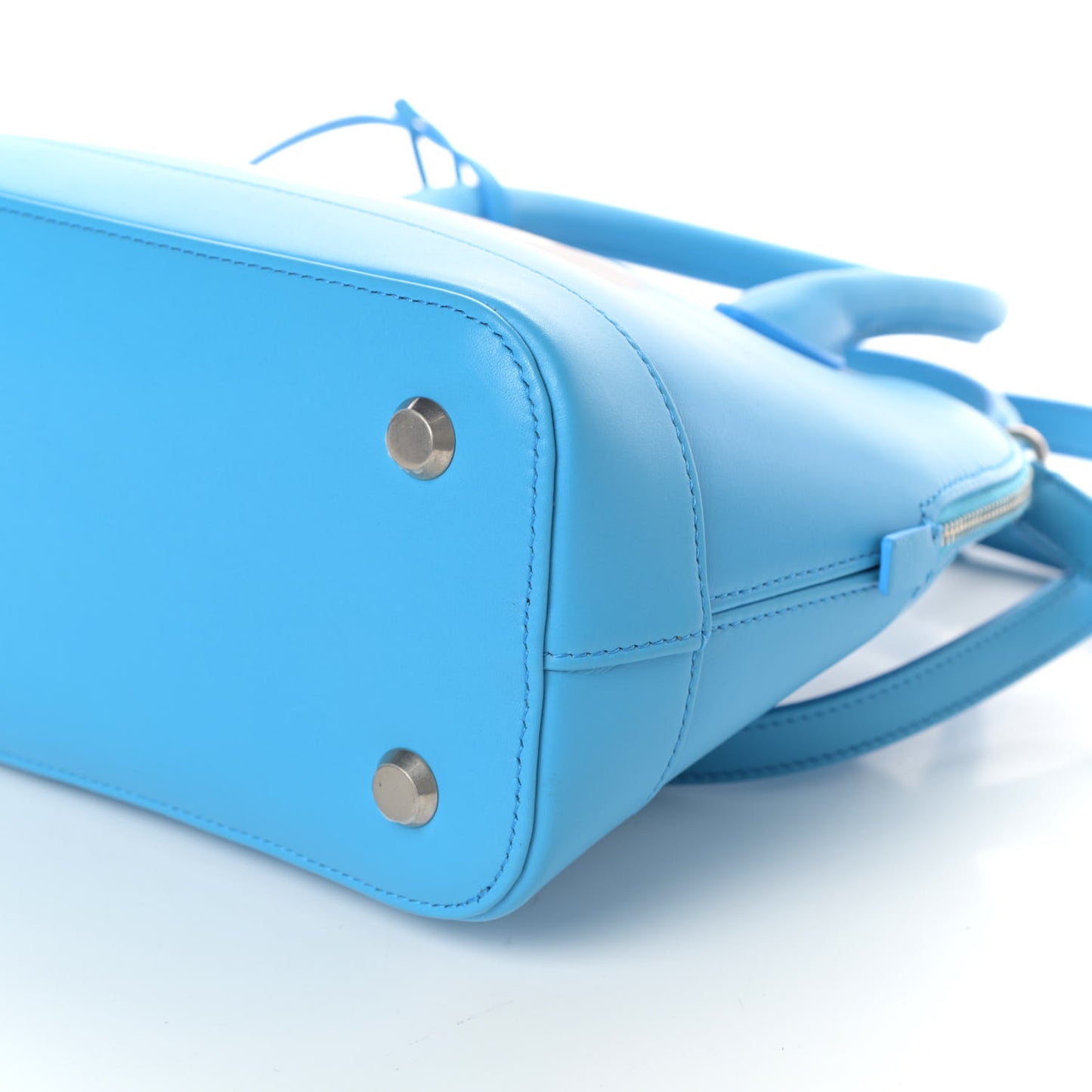 Soft Calfskin Puppy And Kitten S Ville Top Handle Bag Bleu Turquoise