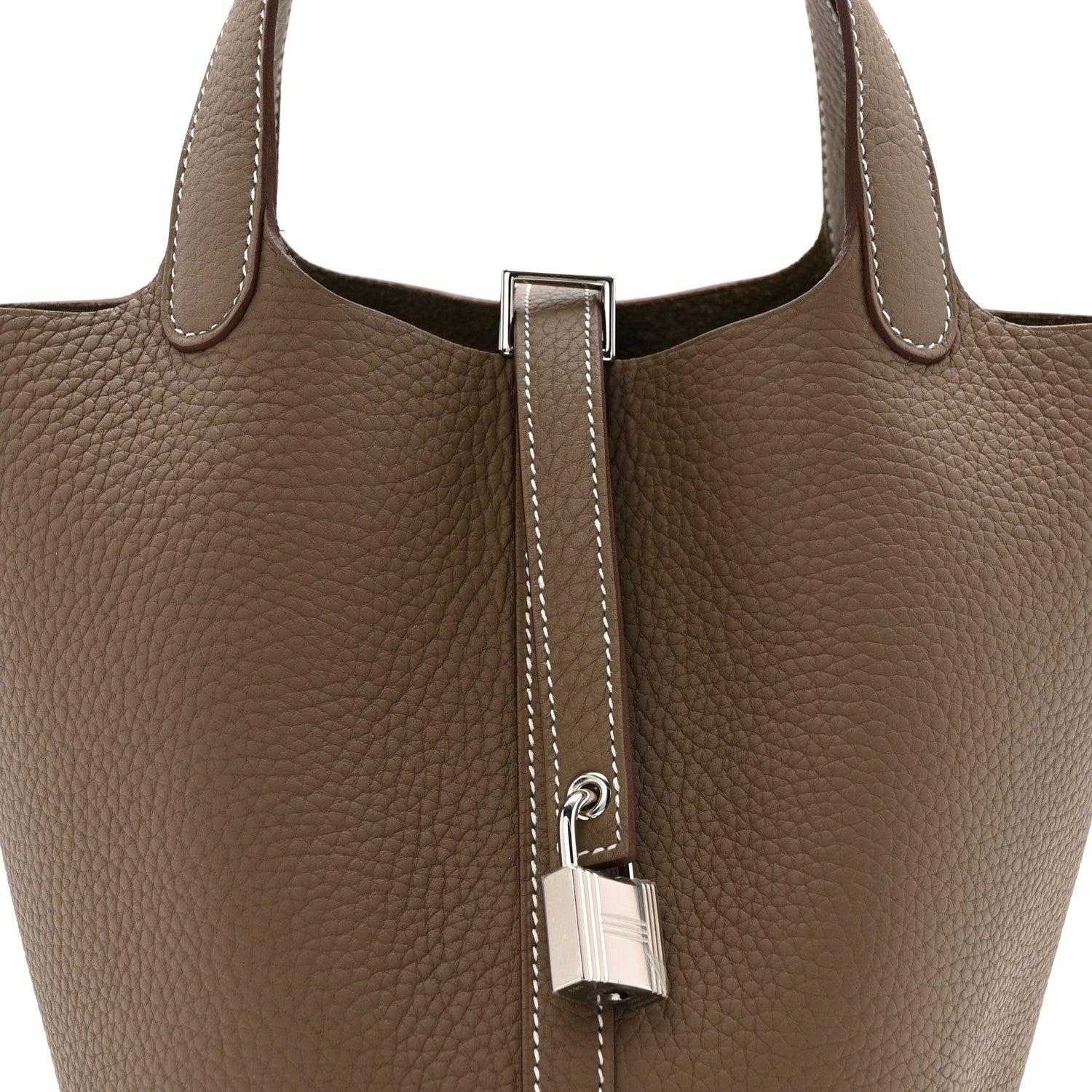 Hermes Taurillon Clemence Picotin Lock 18 PM Etoupe 7 of 10