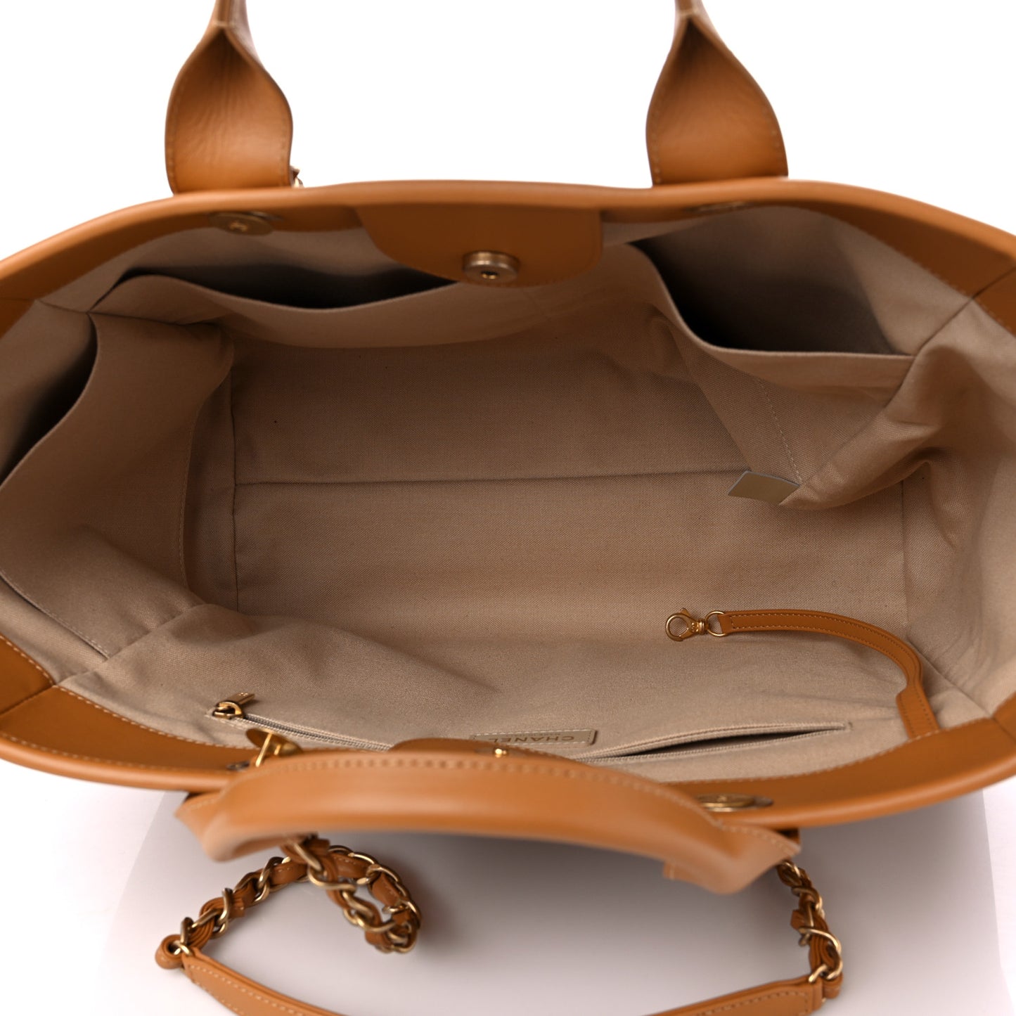 Calfskin Medium Deauville Tote Brown