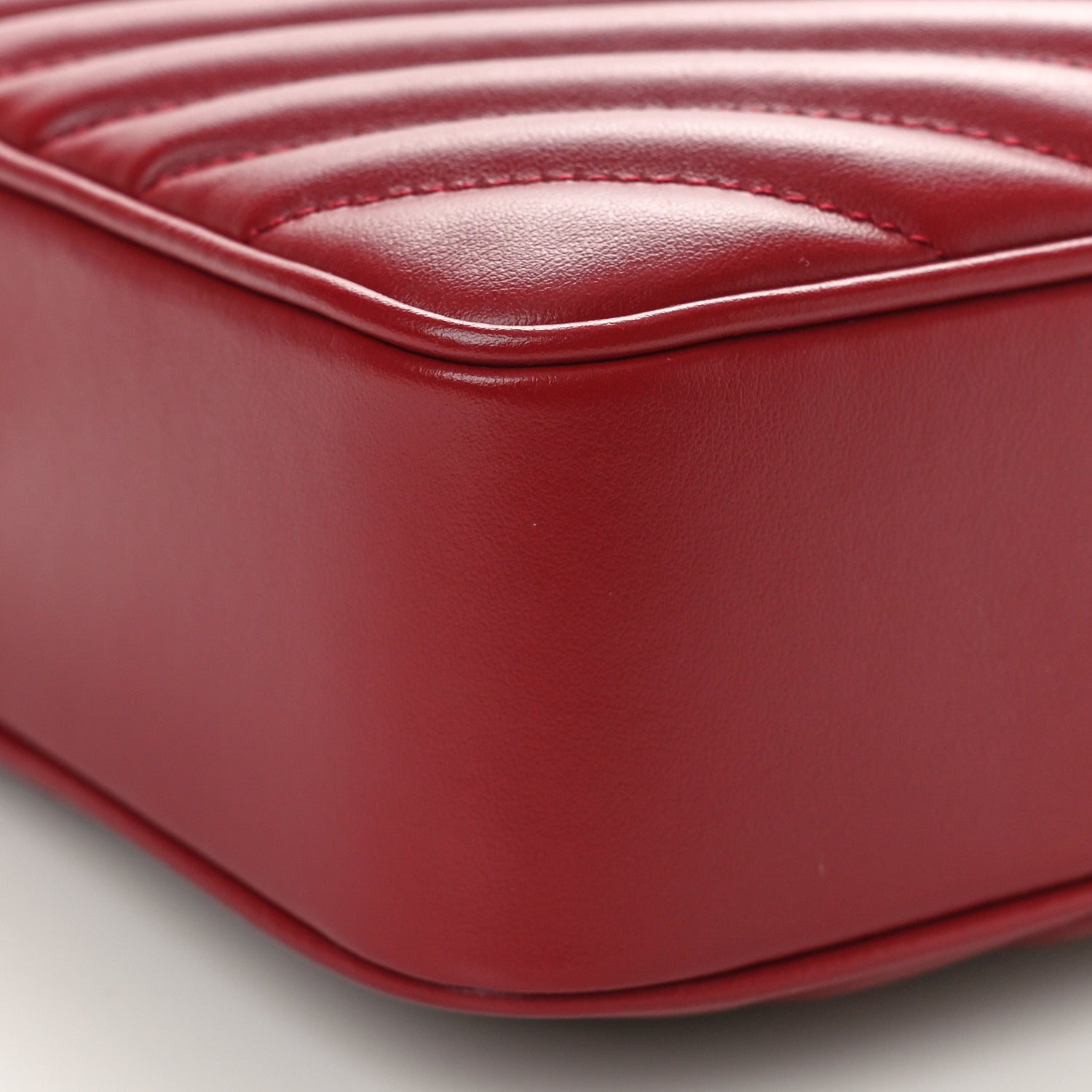 Saint Laurent Calfskin Matelasse Monogram Lou Camera Bag Opyum Red 9 of 10