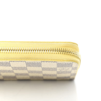 Louis Vuitton Damier Azur Zippy Wallet Jaune Pale 9 of 10