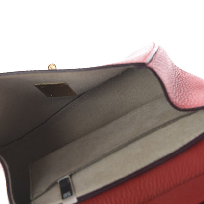 Chloe Grained Lambskin Mini Drew Shoulder Bag Plaid Red 5 of 9