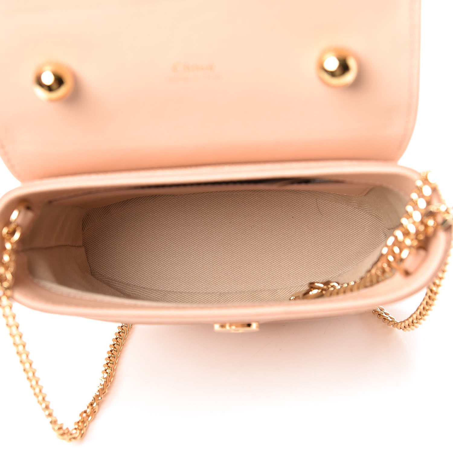 Chloe Calfskin Lizard Embossed Small Aby Lock Delicate Pink 5 of 10