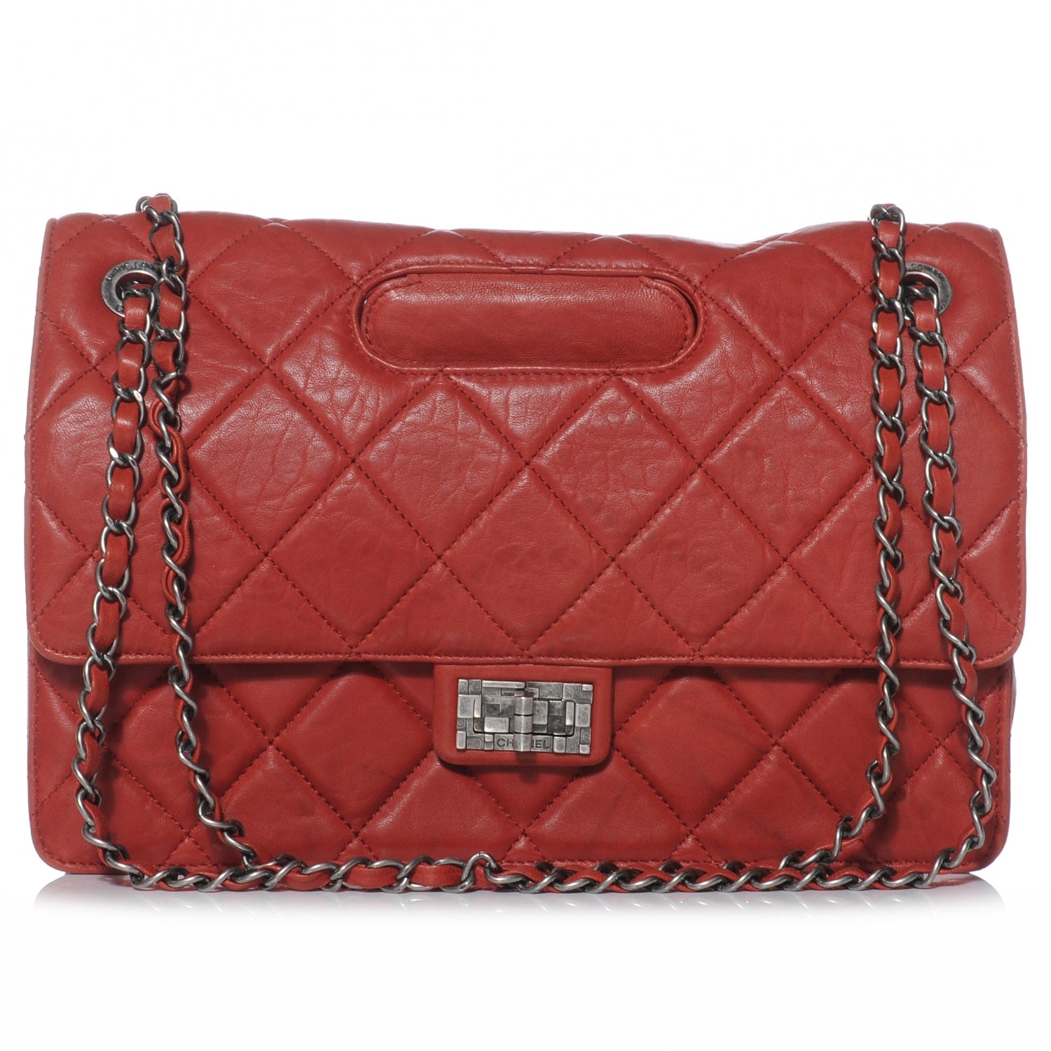 Chanel Lambskin Take Away Flap Bag Red 1 of 7