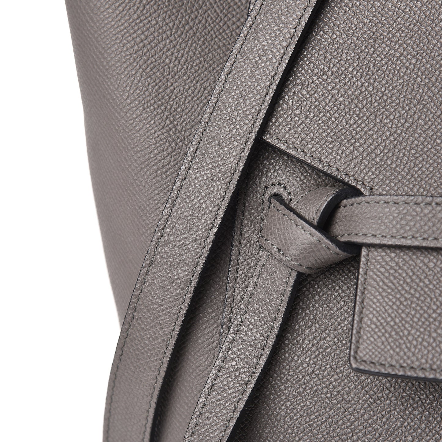Grained Calfskin Mini Belt Bag Grey
