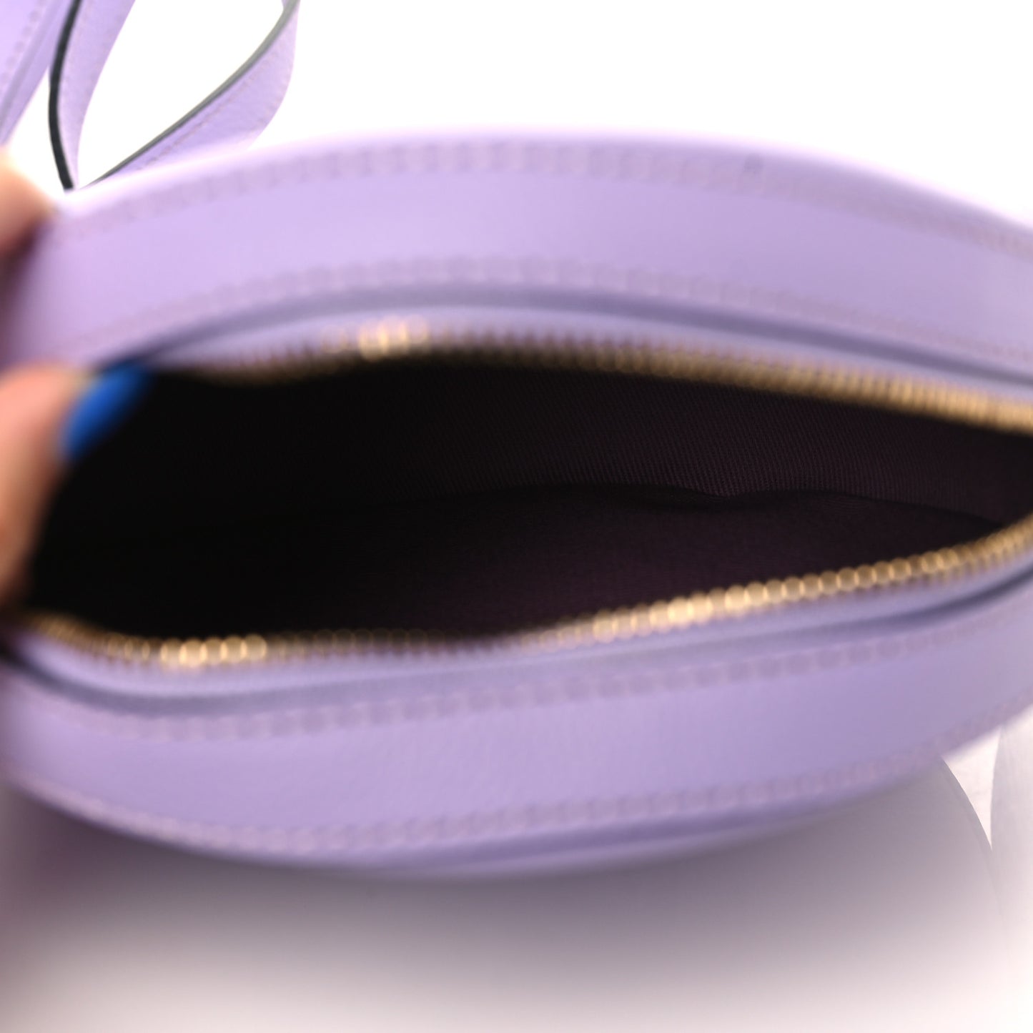 Calfskin La Medusa Round Camera Bag Lilac