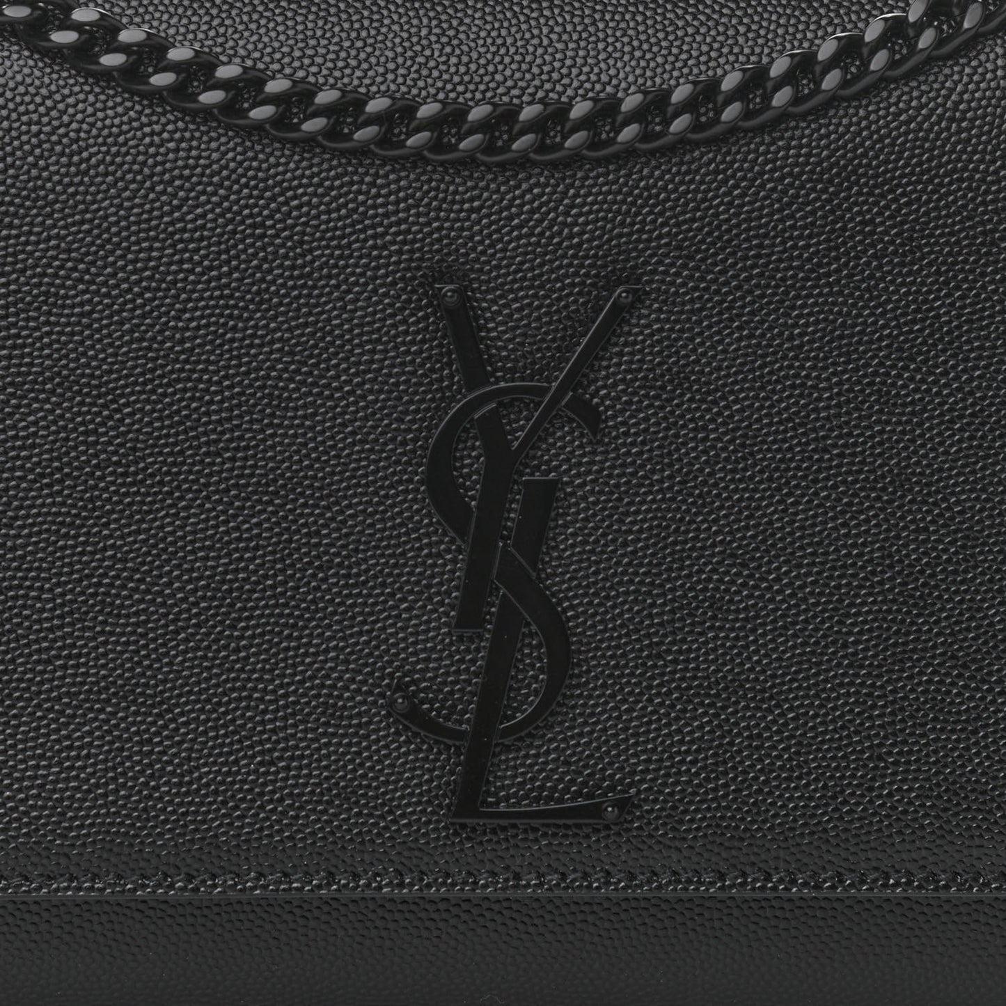 Grain De Poudre Medium Classic Monogram Kate Satchel Black