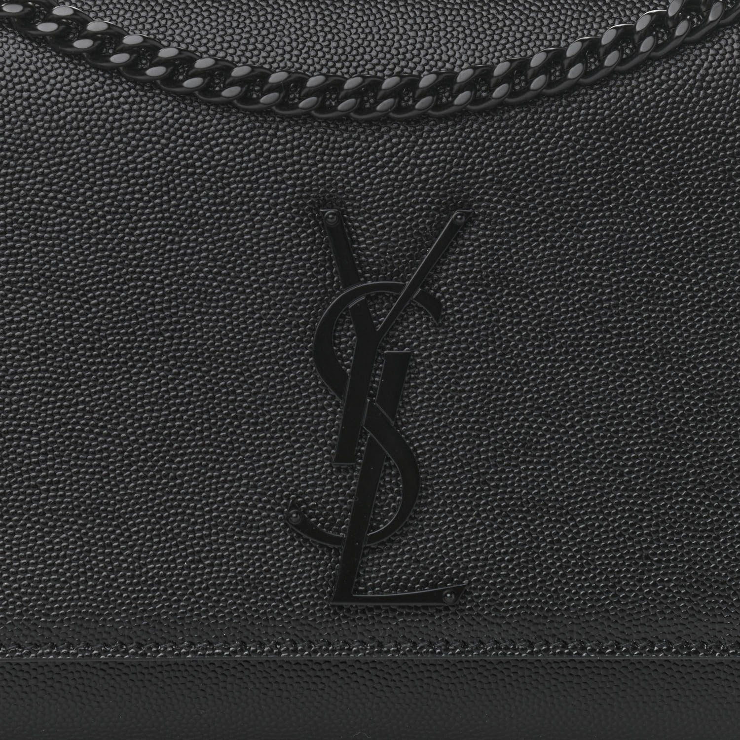 Saint Laurent Grain De Poudre Medium Classic Monogram Kate Satchel Black 8 of 10