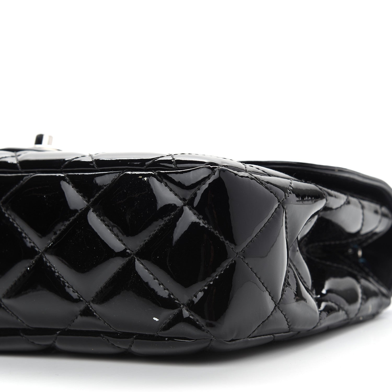 Chanel Patent Quilted Large Coco Shine Flap Black 9 of 10