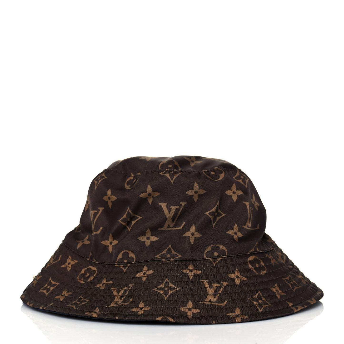 Nylon Monogram Reversible Bob Bucket Hat S Brown Black