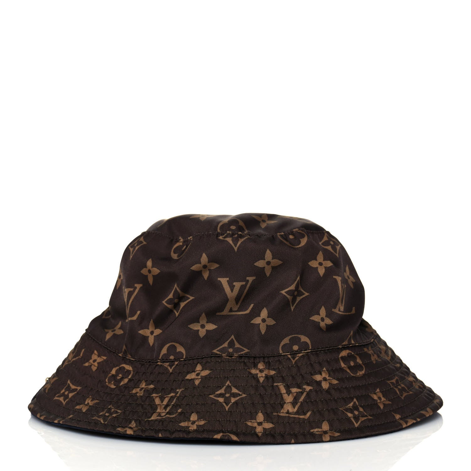 Louis Vuitton Nylon Monogram Reversible Bob Bucket Hat S Brown Black 3 of 14