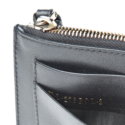 Valentino Garavani Vitello Rockstud Key Coin Case Card Holder Black 7 of 8