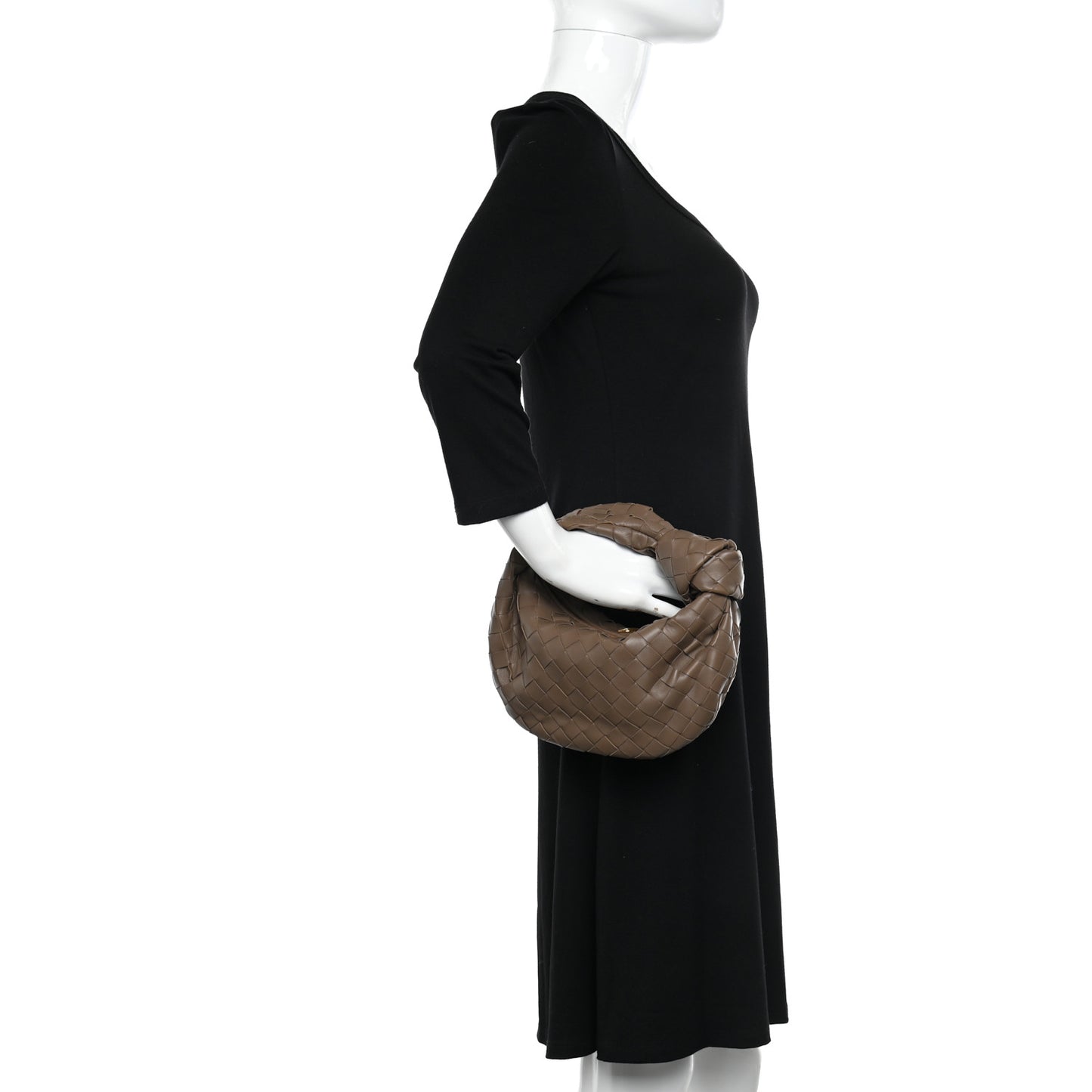 Nappa Intrecciato Mini Jodie Dark Taupe