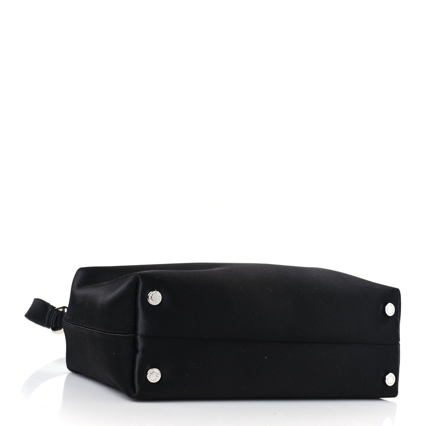 Satin Crystal Heiress Pouch Black