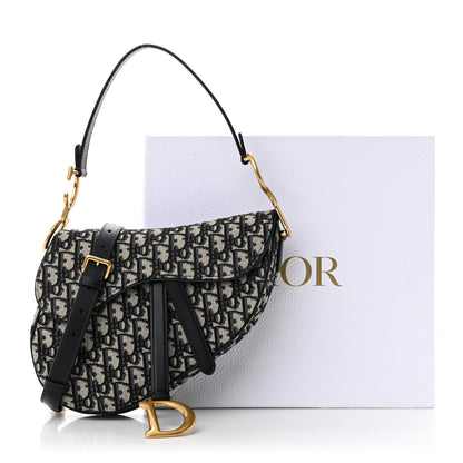 Christian Dior Oblique Saddle Bag With Strap Blue 11 of 11