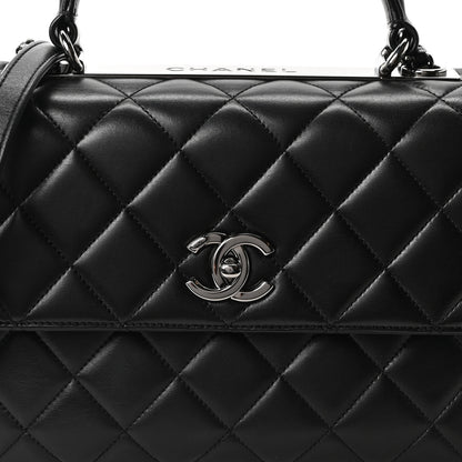 Chanel Lambskin Quilted Medium Trendy CC Flap Dual Handle Bag Black 8 of 10