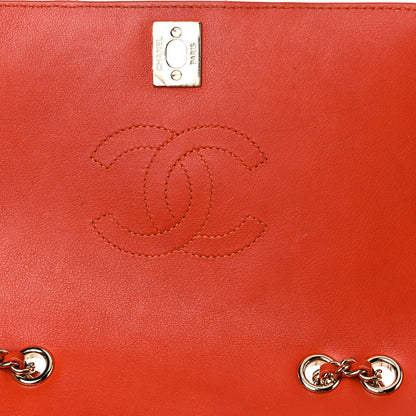 Chanel Calfskin Chevron Quilted Mini Statement Flap Dark Orange 13 of 14