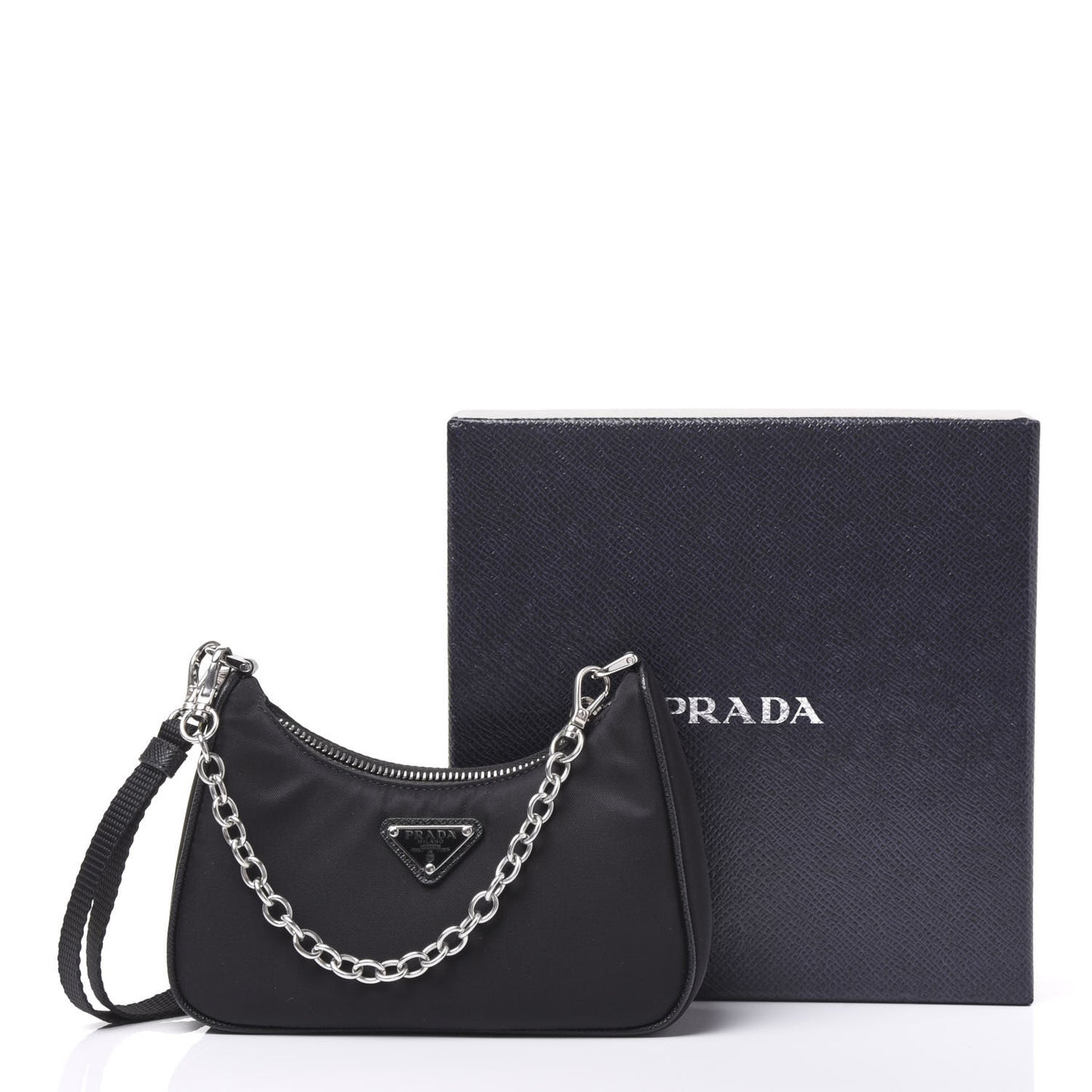 Tessuto Nylon Mini Re-Edition 2000 Shoulder Bag Black