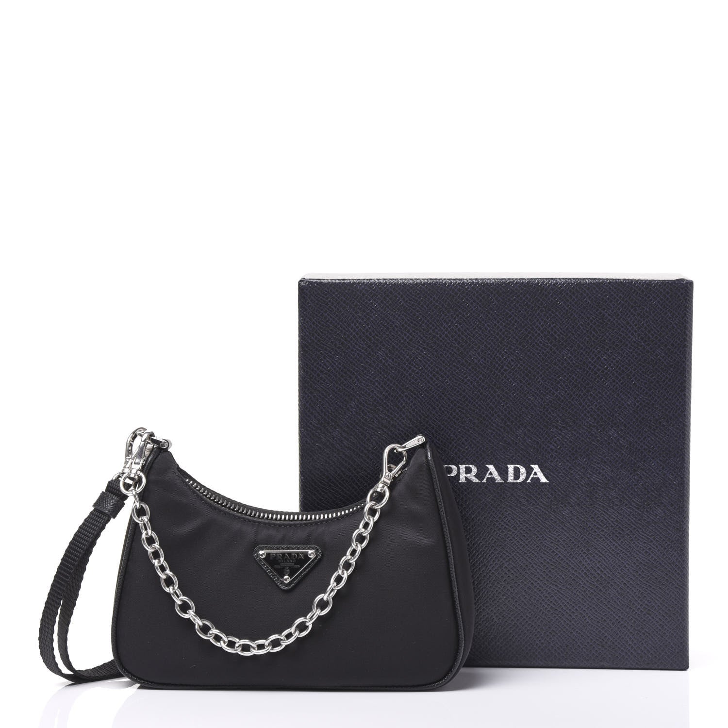 Prada Tessuto Nylon Mini Re-Edition 2000 Shoulder Bag Black 9 of 9