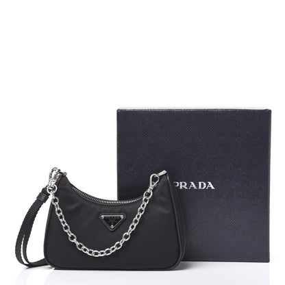 Prada Tessuto Nylon Mini Re-Edition 2000 Shoulder Bag Black 9 of 9