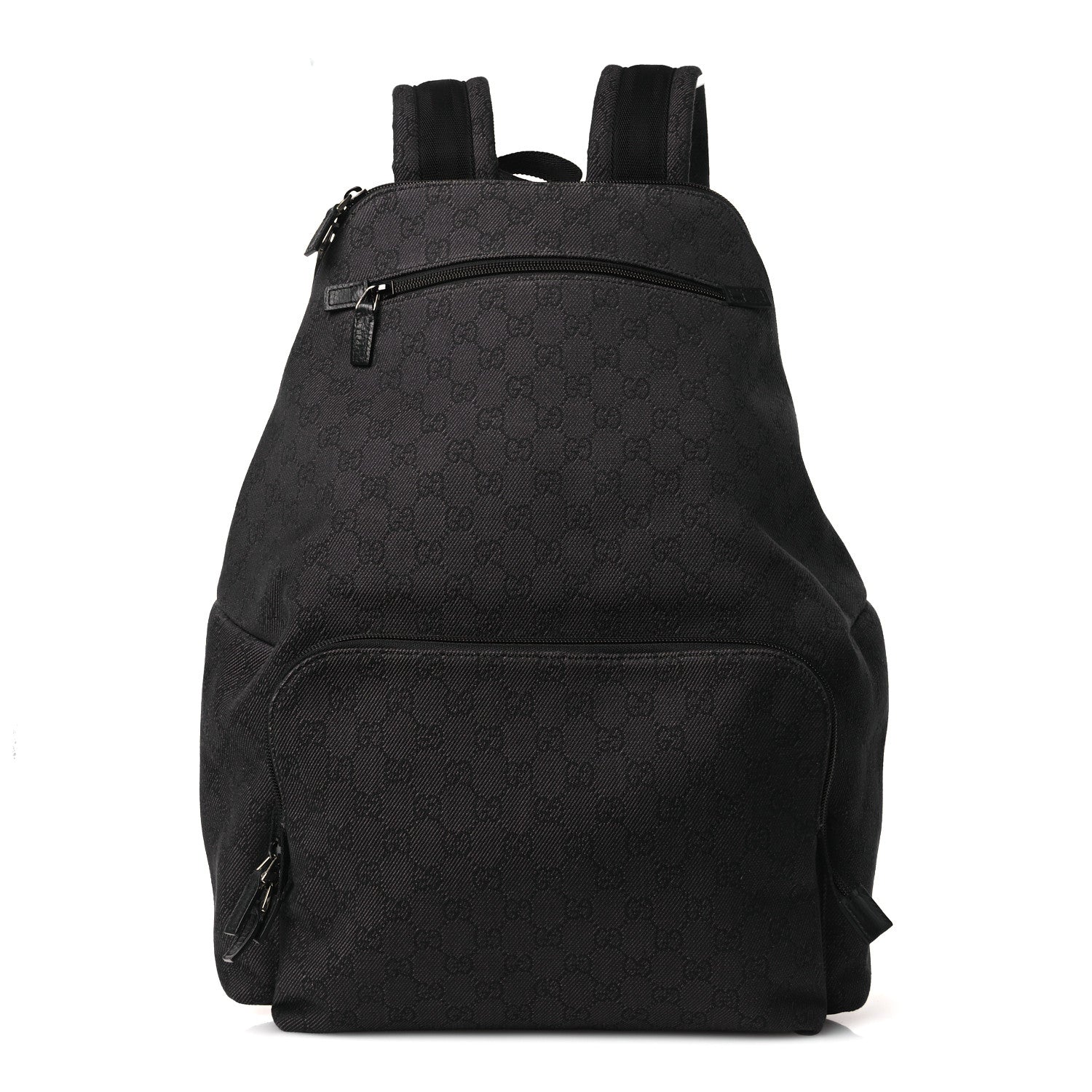 Gucci Denim Monogram Medium Backpack Black 1 of 12