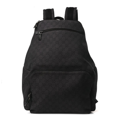 Gucci Denim Monogram Medium Backpack Black 1 of 12