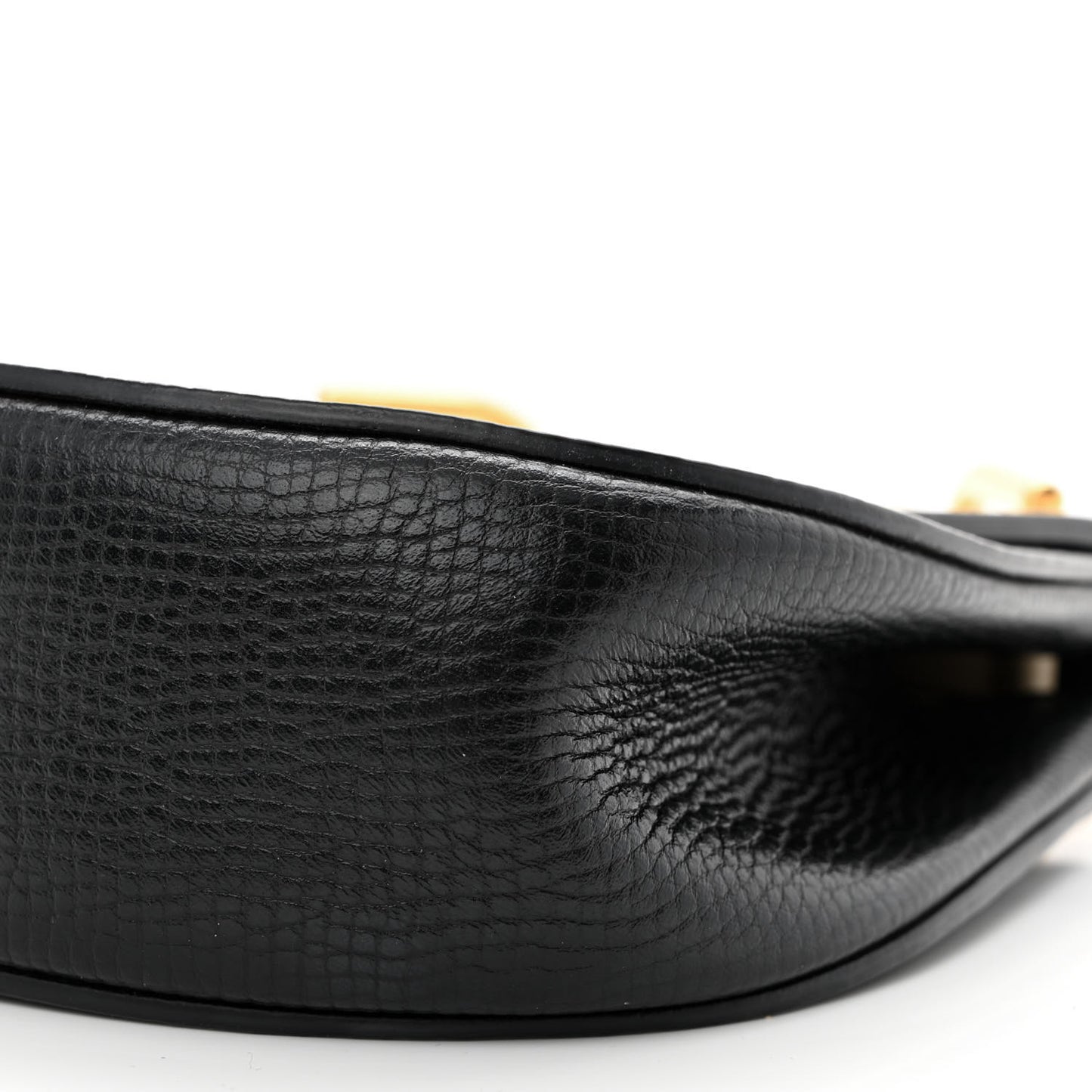 Grained Calfskin Lambskin Mini Bi-Color Drew Shoulder Bag Black Powder Beige