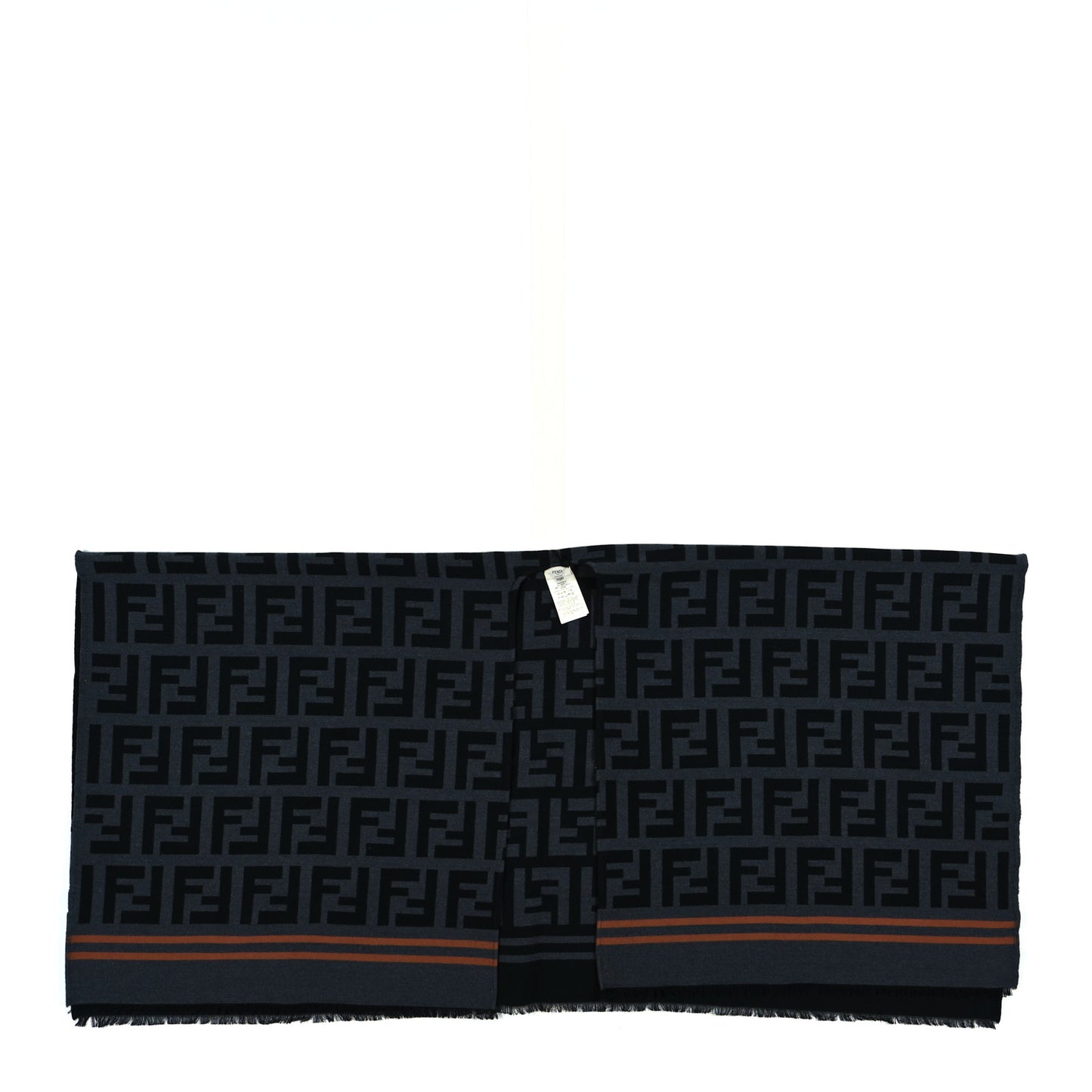 Wool Silk FF Poncho Black