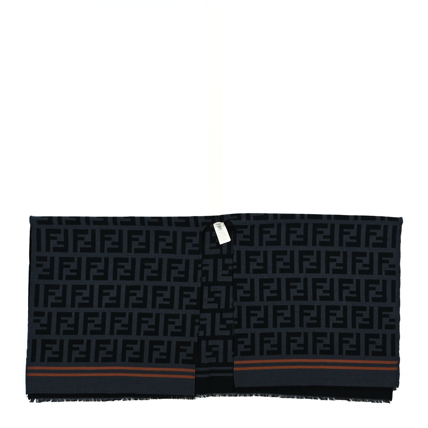 Fendi Wool Silk FF Poncho Black 1 of 3
