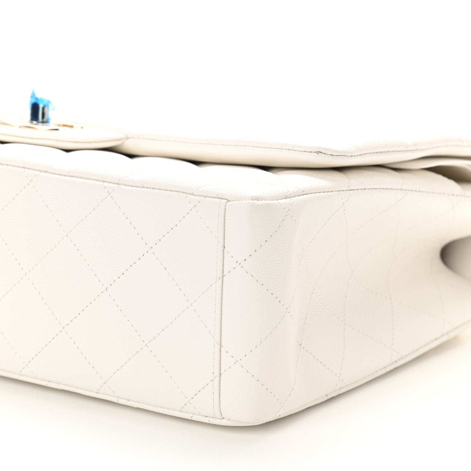 Chanel Caviar Quilted Maxi Double Flap White 10 of 10