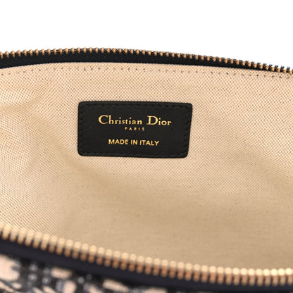 Christian Dior Oblique Pouch Clutch Blue 6 of 7