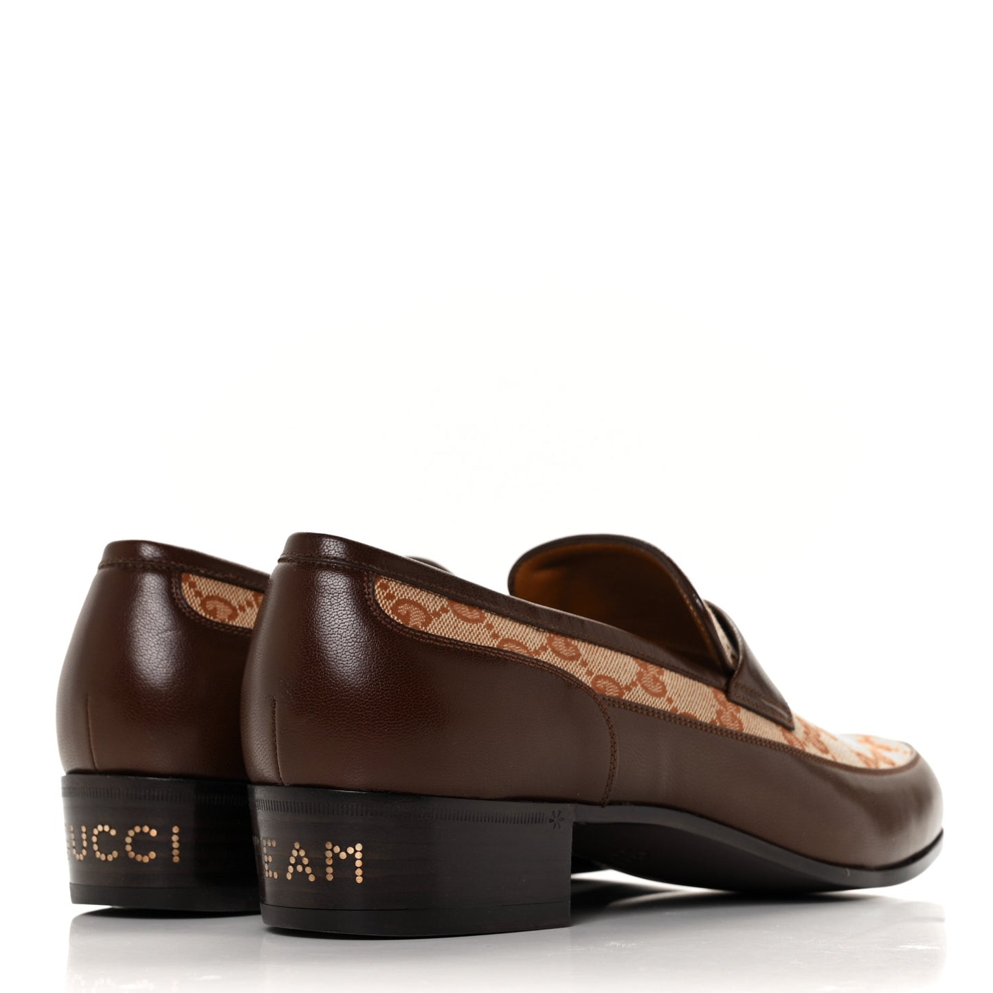 GG Monogram Goatskin Mens GG Loafers 10.5 Brown