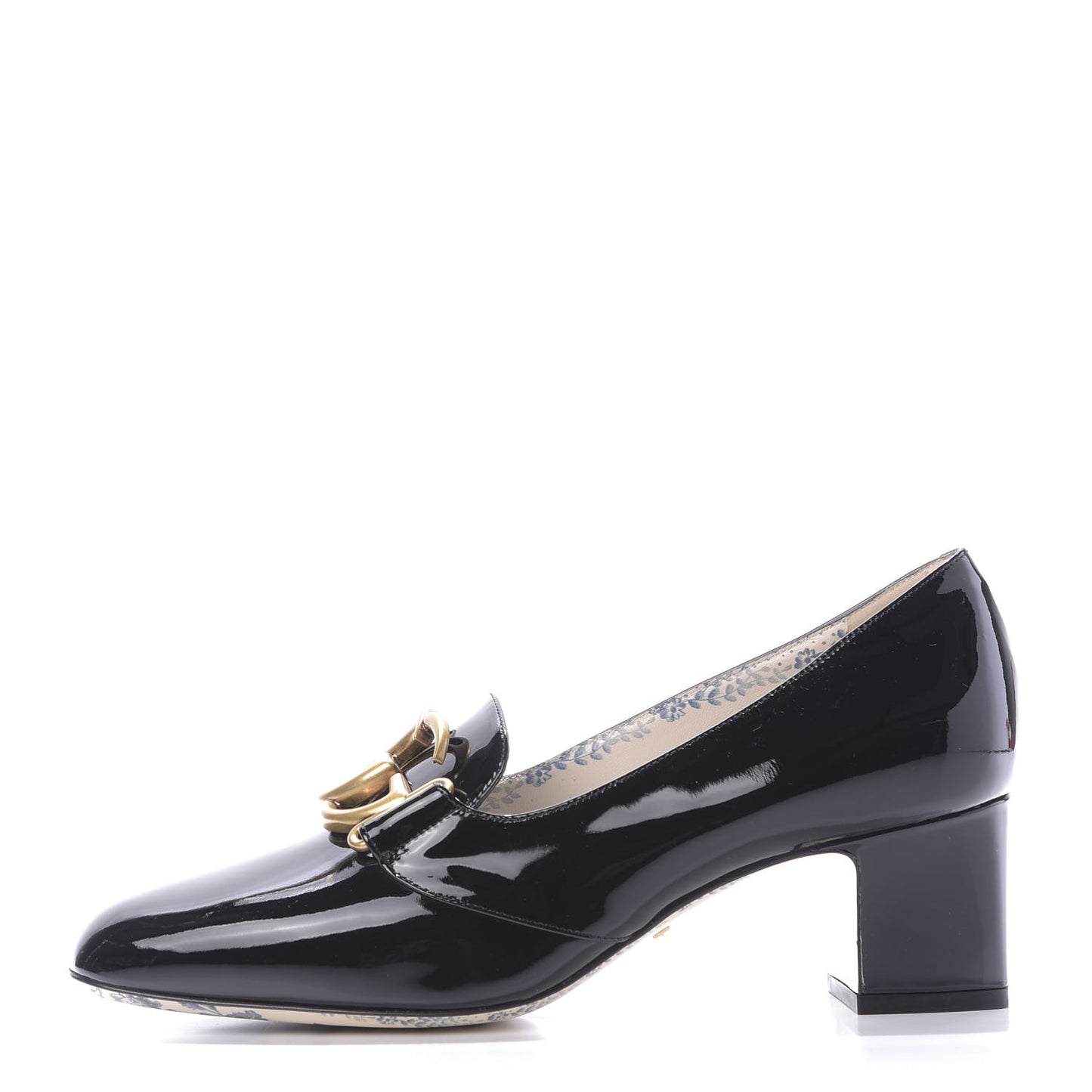 Vernice GG Victoire 55mm Loafer Pumps 38.5 Black