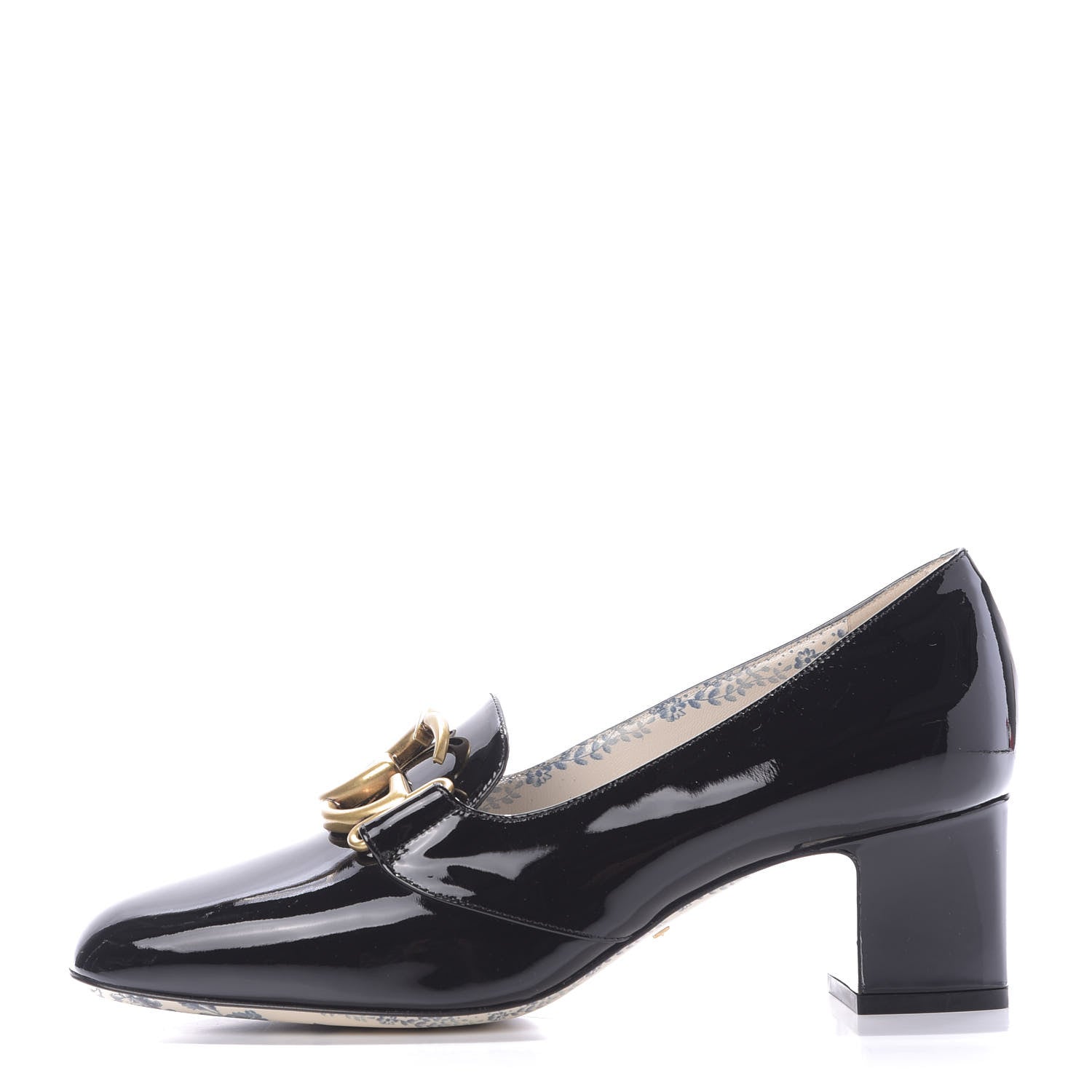 Gucci Vernice GG Victoire 55mm Loafer Pumps 38.5 Black 1 of 11