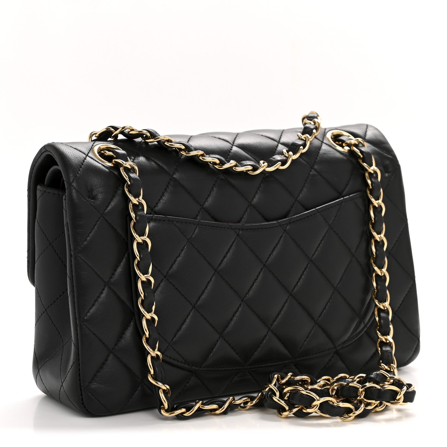 Chanel Lambskin Quilted Small Double Flap Black 3 of 13