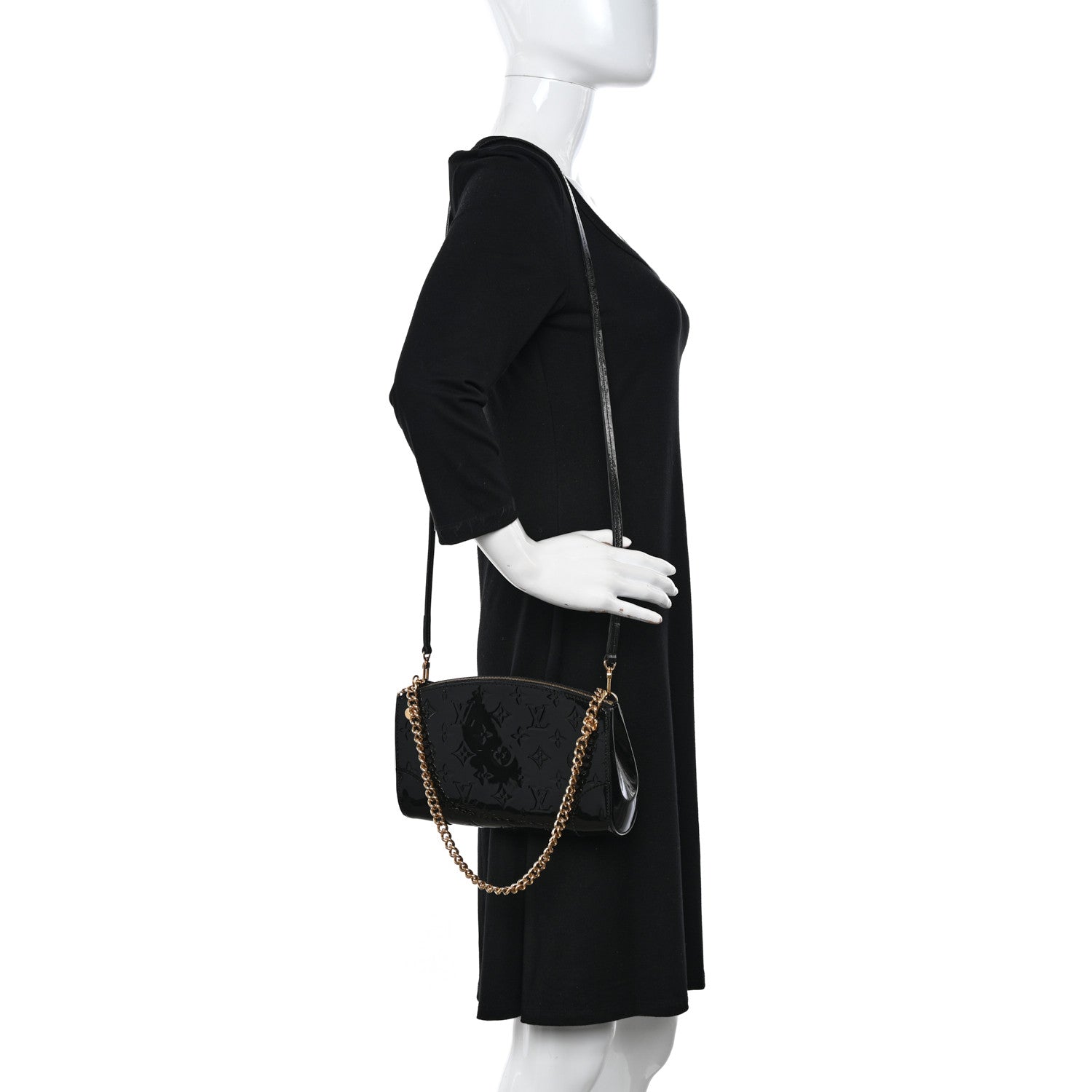 Louis Vuitton Vernis Santa Monica Clutch Noir Magnetique 2 of 10