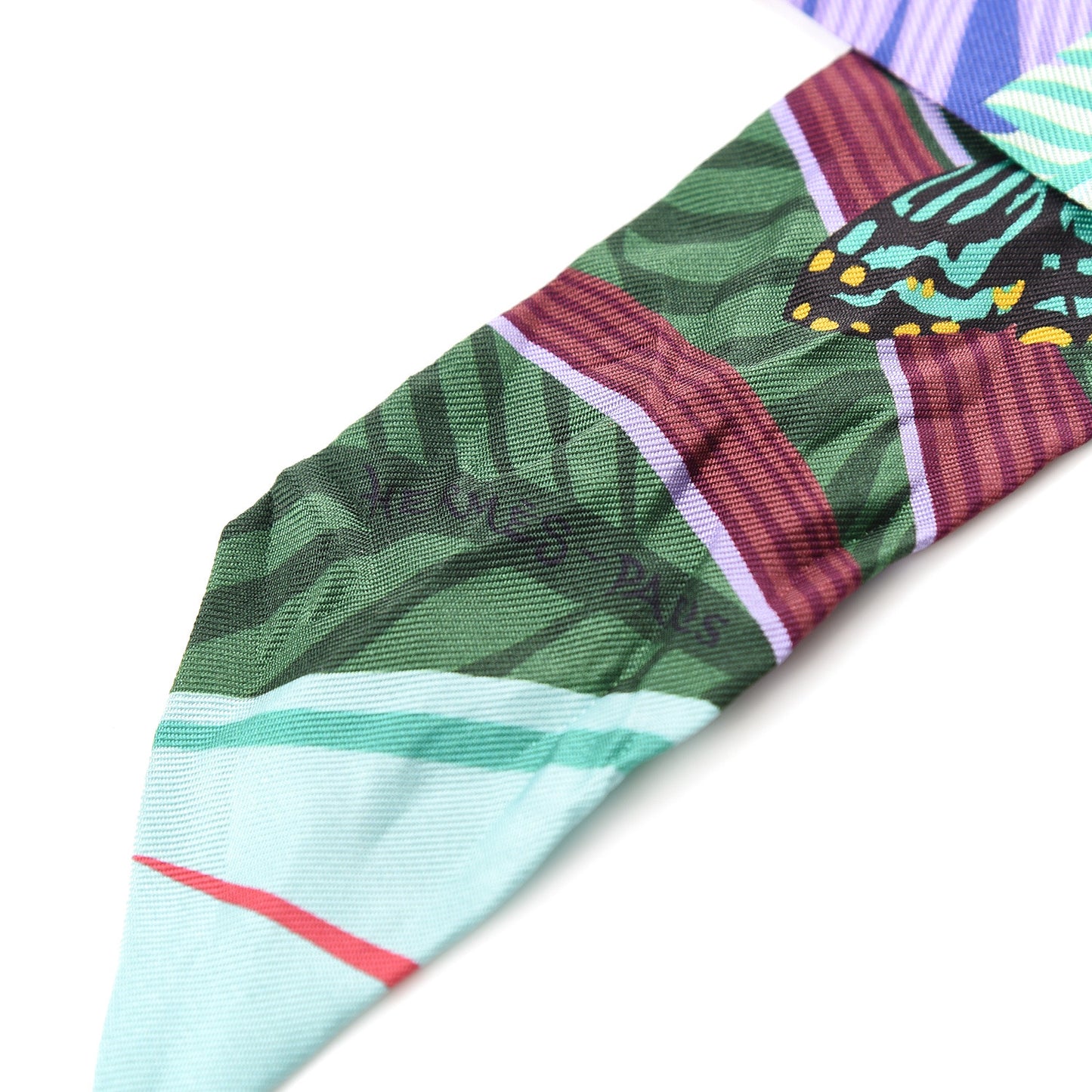Silk Jaguar Quetzal Twilly Bordeaux Vert Bleu