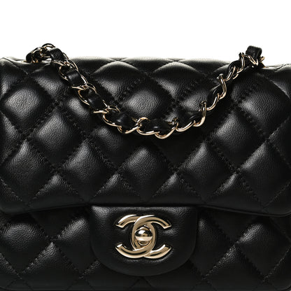 Chanel Lambskin Quilted Mini Square Flap Black 8 of 13