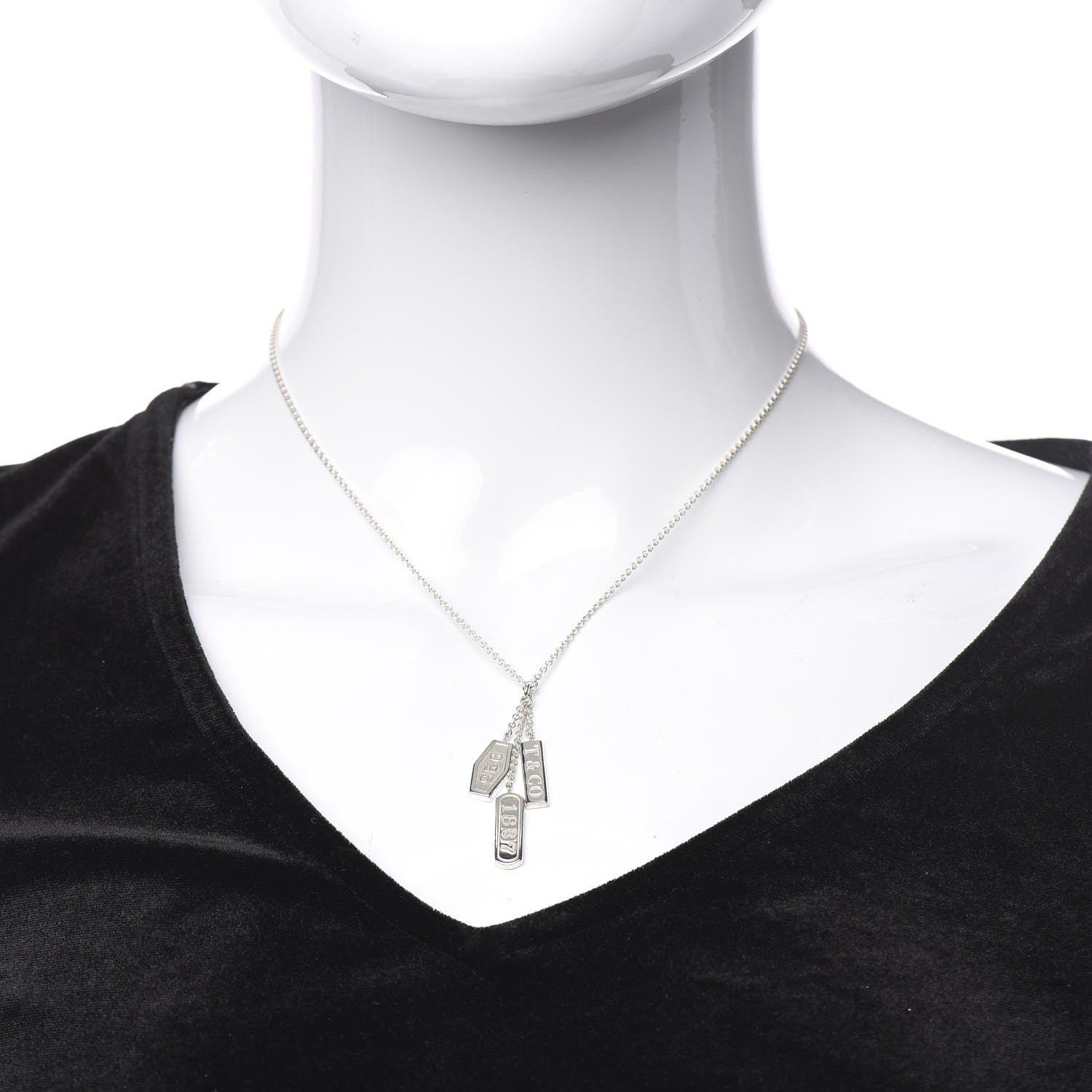 Tiffany Sterling Silver 1837 Elements Pendant Necklace 2 of 5