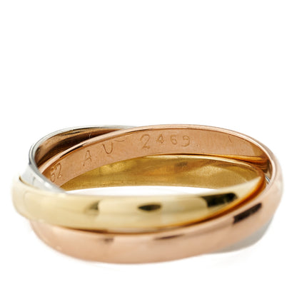 Cartier 18K Pink Yellow White Gold Small Trinity Ring 63 10.25 7 of 10