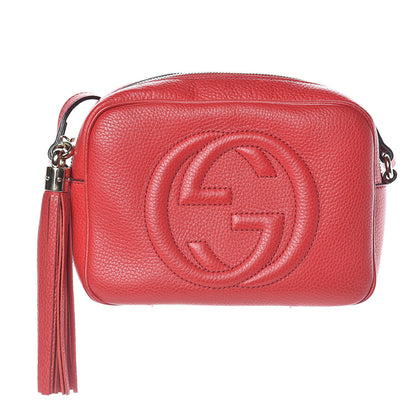 Gucci Pebbled Calfskin Small Soho Disco Bag Tabasco Red 1 of 9