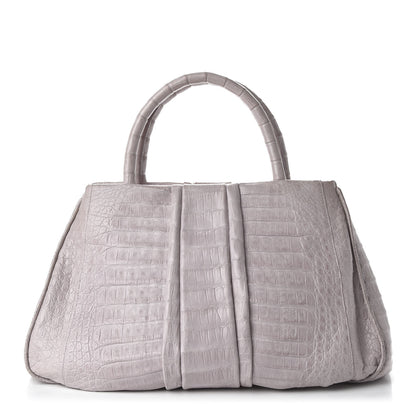 Nancy Gonzalez Crocodile Double Handle Satchel Light Pink 1 of 9